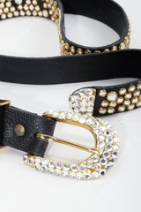 Vintage Michael Morrison MX Skinny Rhinestone Studded Belt at Recess