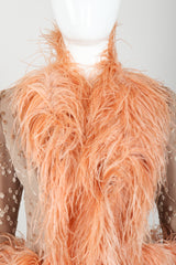 Vintage Lillie Rubin Lioness Burnout FeatherJacket on mannequin collar detail at Recess Los Angeles