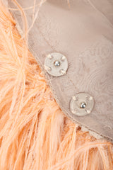 Vintage Lillie Rubin Lioness Burnout FeatherJacket covered snap closures