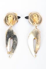 Recess Los Angeles Vintage Michele Sugar Iridescent Meridian Blue Crystal Rhinestone Claw Earrings