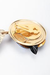 Recess Los Angeles Vintage Michele Sugar Iridescent Meridian Blue Crystal Rhinestone Claw Earrings