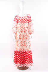 Vintage Mignon Blooming Polka Dot Dress mannequin front long sleeve @ Recess LA