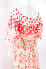Vintage Mignon Blooming Polka Dot Dress mannequin back close up @ Recess LA