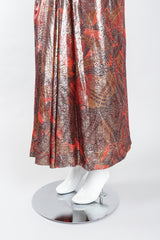 Recess Los Angeles Vintage Mignon Brocade Lamé Waist Wrap Dress