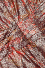 Recess Los Angeles Vintage Mignon Brocade Lamé Waist Wrap Dress