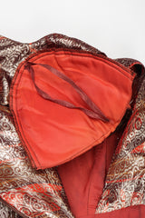 Recess Los Angeles Vintage Mignon Brocade Lamé Waist Wrap Dress