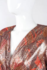 Recess Los Angeles Vintage Mignon Brocade Lamé Waist Wrap Dress