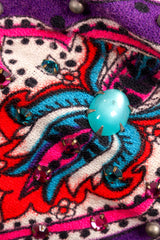 Vintage Mignon Jeweled & Studded Botanical Jumpsuit scuffs on beading @ Recess LA