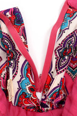 Vintage Mignon Jeweled & Studded Botanical Jumpsuit back closure detail @ Recess LA