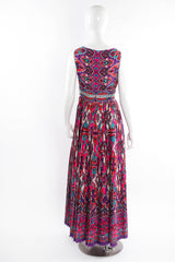 Vintage Mignon Jeweled & Studded Botanical Jumpsuit mannequin back @ Recess LA