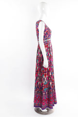 Vintage Mignon Jeweled & Studded Botanical Jumpsuit mannequin side @ Recess LA