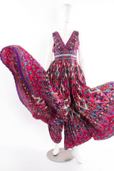 Vintage Mignon Jeweled & Studded Botanical Jumpsuit mannequin front pant twril @ Recess LA