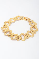 Recess Los Angeles Designer Consignment Vintage Mimi Di N Niscemi Textured Square Chain Collar Necklace