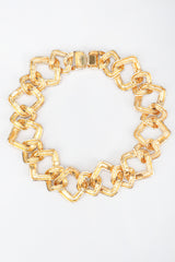Recess Los Angeles Designer Consignment Vintage Mimi Di N Niscemi Textured Square Chain Collar Necklace