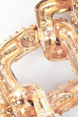 Recess Los Angeles Designer Consignment Vintage Mimi Di N Niscemi Textured Square Chain Collar Necklace