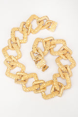 Recess Los Angeles Designer Consignment Vintage Mimi Di N Niscemi Textured Square Chain Collar Necklace