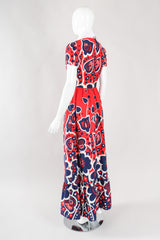 Recess Los Angeles Vintage Oscar de la Renta Shawl Collar Floral Dress