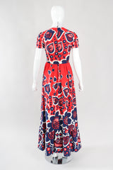 Recess Los Angeles Vintage Oscar de la Renta Shawl Collar Floral Dress