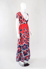 Recess Los Angeles Vintage Oscar de la Renta Shawl Collar Marimekko Floral Dress