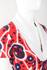 Recess Los Angeles Vintage Oscar de la Renta Shawl Collar Floral Dress