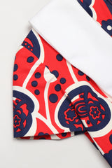 Recess Los Angeles Vintage Oscar de la Renta Shawl Collar Floral Dress