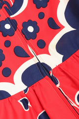 Recess Los Angeles Vintage Oscar de la Renta Shawl Collar Floral Dress