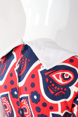 Recess Los Angeles Vintage Oscar de la Renta Shawl Collar Floral Dress