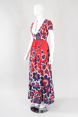 Recess Los Angeles Vintage Oscar de la Renta Shawl Collar Marimekko Floral Dress