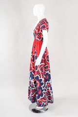 Recess Los Angeles Vintage Oscar de la Renta Shawl Collar Floral Dress