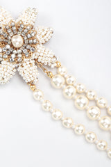 Recess Designer Consignment Vintage Miriam Haskell Pearl Flower Choker Necklace Los Angeles Resale