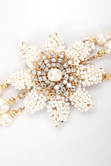 Recess Designer Consignment Vintage Miriam Haskell Pearl Flower Choker Necklace Los Angeles Resale