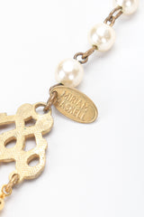 Recess Designer Consignment Vintage Miriam Haskell Pearl Flower Choker Necklace Los Angeles Resale