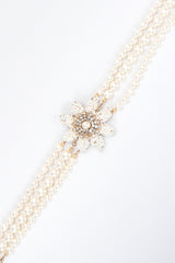 Recess Designer Consignment Vintage Miriam Haskell Pearl Flower Choker Necklace Los Angeles Resale