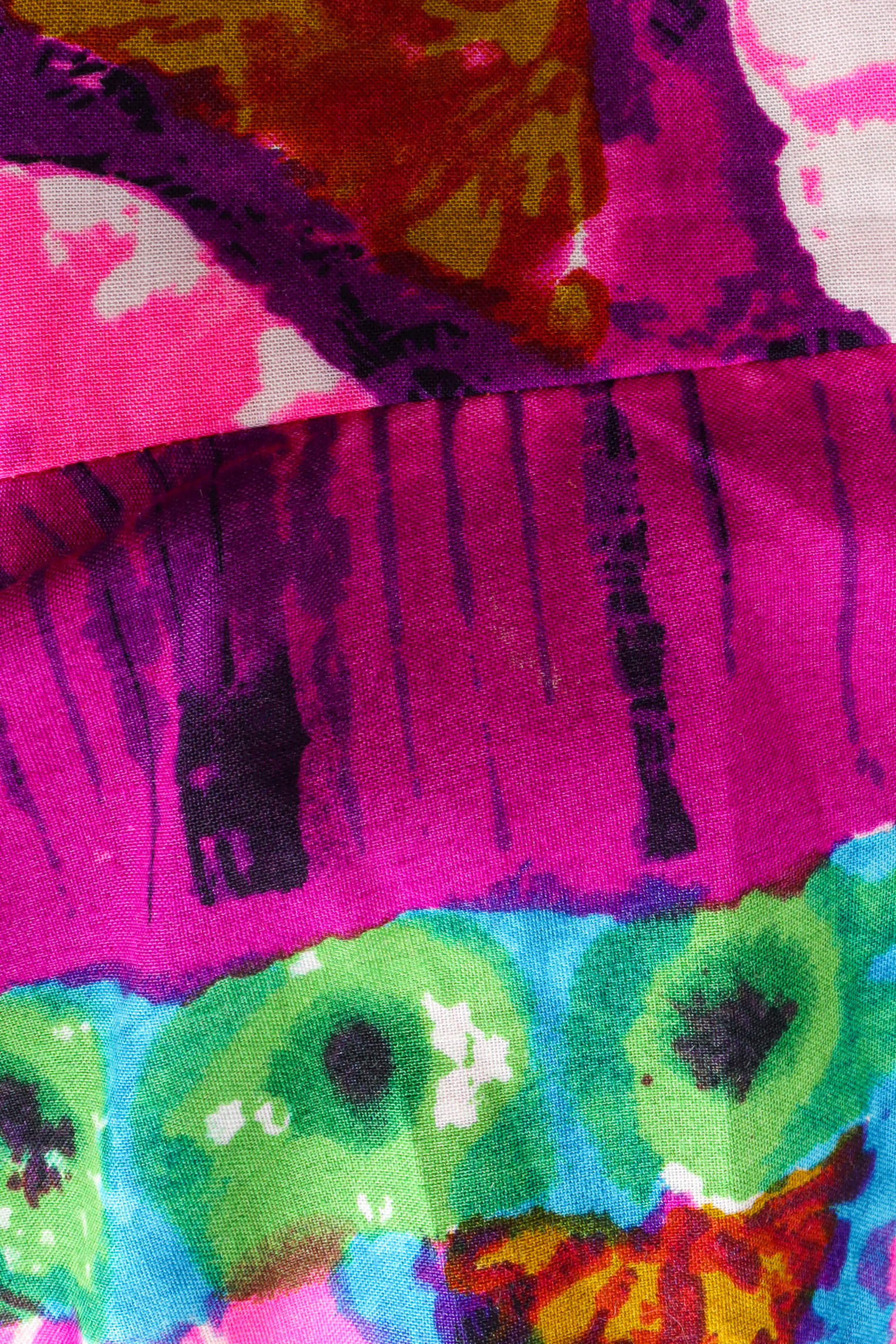 Vintage I.Magnin Tie Dye Print Palazzo Jumpsuit print close @ Recess LA