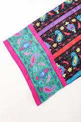 Recess Los Angeles Designer Consignment Vintage Miss O Oscar de la Renta Paisley Stripe Peasant Blouse & Skirt Set