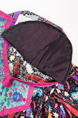 Recess Los Angeles Designer Consignment Vintage Miss O Oscar de la Renta Paisley Stripe Peasant Blouse & Skirt Set