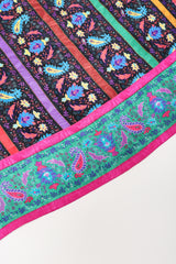 Recess Los Angeles Designer Consignment Vintage Miss O Oscar de la Renta Paisley Stripe Peasant Blouse & Skirt Set