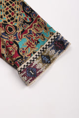 Recess Los Angeles Vintage Missoni 3-piece Moroccan Print Sequin Silk Leisure Set