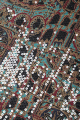 Recess Los Angeles Vintage Missoni 3-piece Moroccan Print Sequin Silk Leisure Set