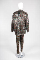 Recess Los Angeles Vintage Missoni 3-piece Moroccan Print Sequin Silk Pajama Leisure Set