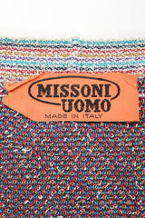 Recess Designer Consignment Vintage Missoni Geometric Double Knit Grandpa Cardigan Sweater Los Angeles Resale