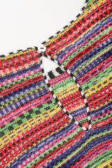 Recess Designer Consignment Vintage Missoni Rainbow TV Static Color Bars Knit Dress Los Angeles Resale