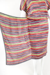 Recess Designer Consignment Vintage Missoni Rainbow TV Static Color Bars Knit Dress Los Angeles Resale