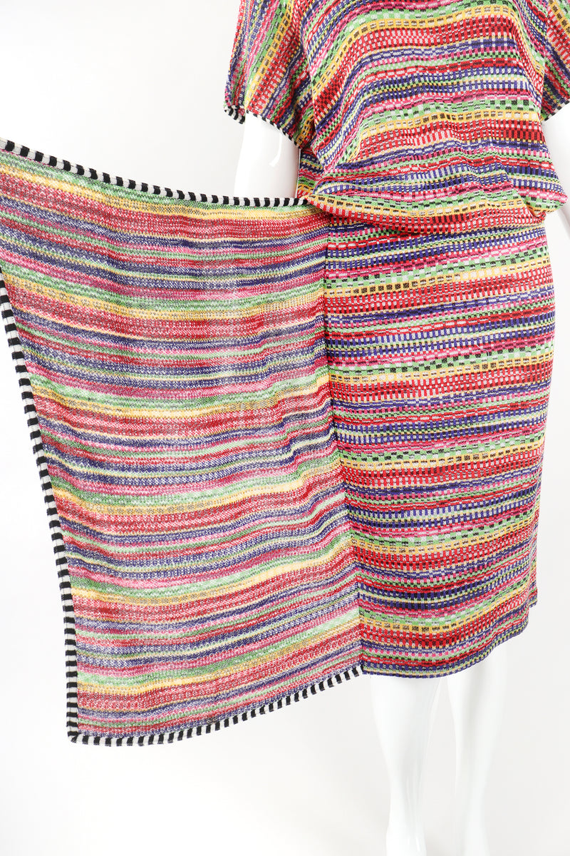 Recess Designer Consignment Vintage Missoni Rainbow TV Static Color Bars Knit Dress Los Angeles Resale