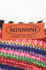 Recess Designer Consignment Vintage Missoni Rainbow TV Static Color Bars Knit Dress Los Angeles Resale