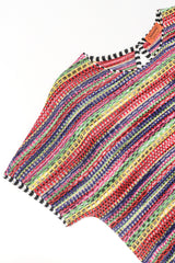 Recess Designer Consignment Vintage Missoni Rainbow TV Static Color Bars Knit Dress Los Angeles Resale