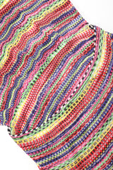 Recess Designer Consignment Vintage Missoni Rainbow TV Static Color Bars Knit Dress Los Angeles Resale
