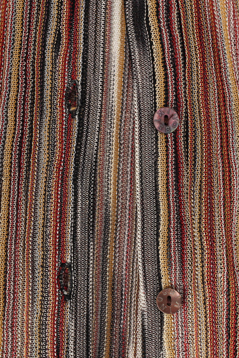 Vintage Missoni Chevron Stripe Top, & Skirt (4 Piece Set) cardigan buttons @ Recess LA