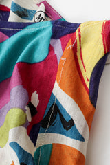 Vintage Missoni Abstract Faces Dress back L shoulder loose stitching @ Recess LA