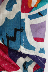 Vintage Missoni Abstract Faces Dress back R shoulder loose stitching @ Recess LA